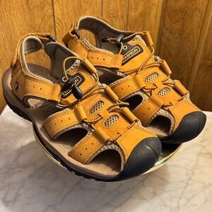 Men fashion Sandals - Tan and Black Size 11